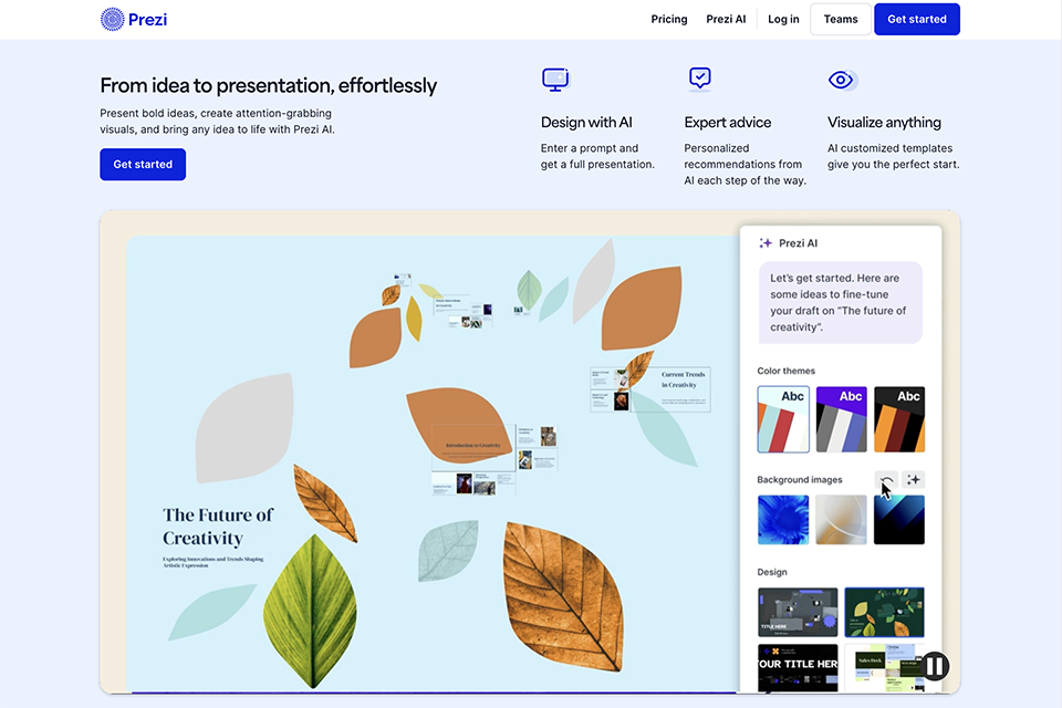 prezi interface