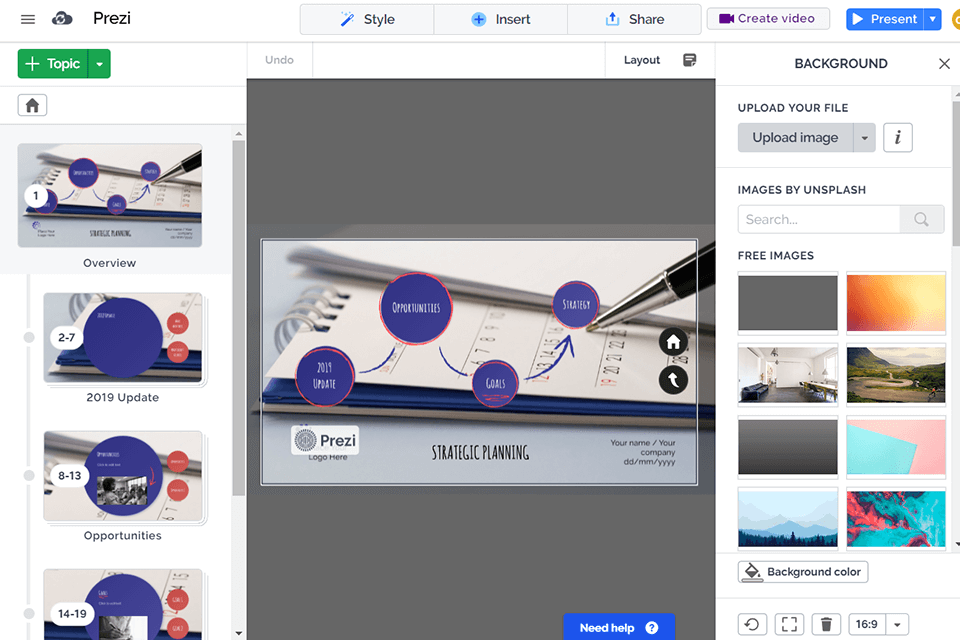 prezi visme alternative interface