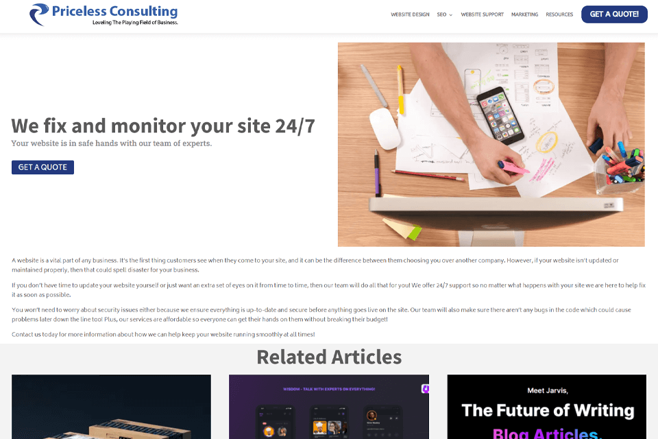 priceless consulting llc support