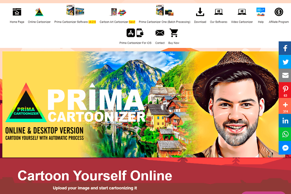 prima cartoonizer website