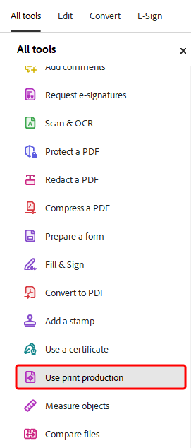 print production in adobe acrobat pro