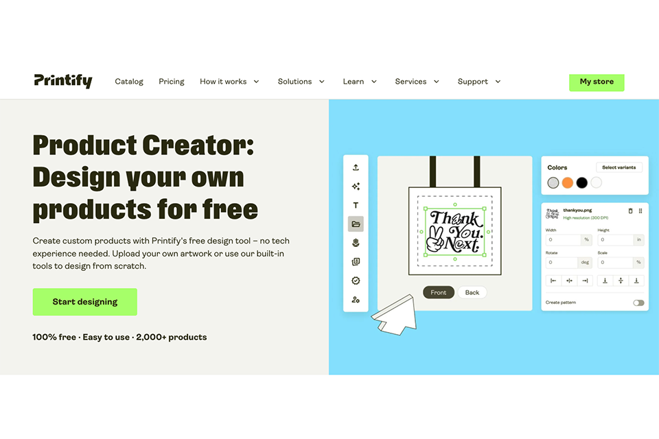 printify print on demand sites for beginners