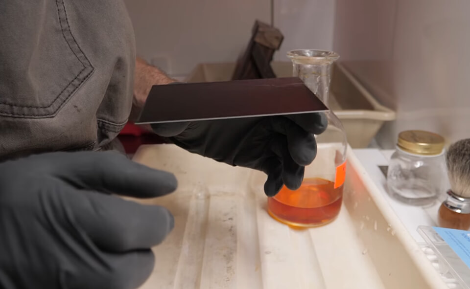 process of taking tintype photography