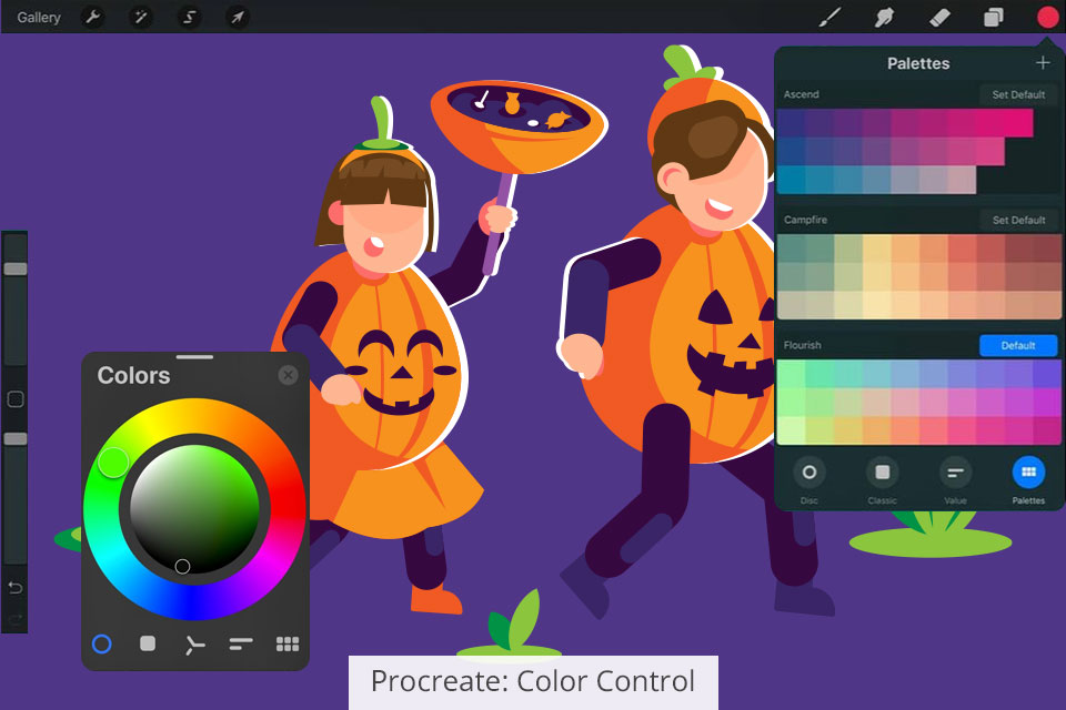 procreate color control