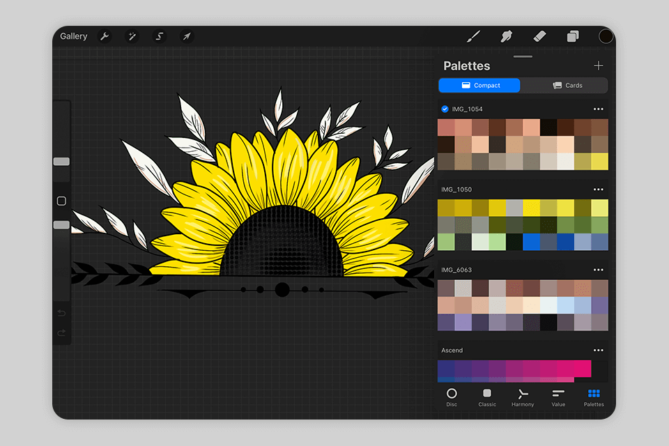 procreate for ipad sublimation design software interface