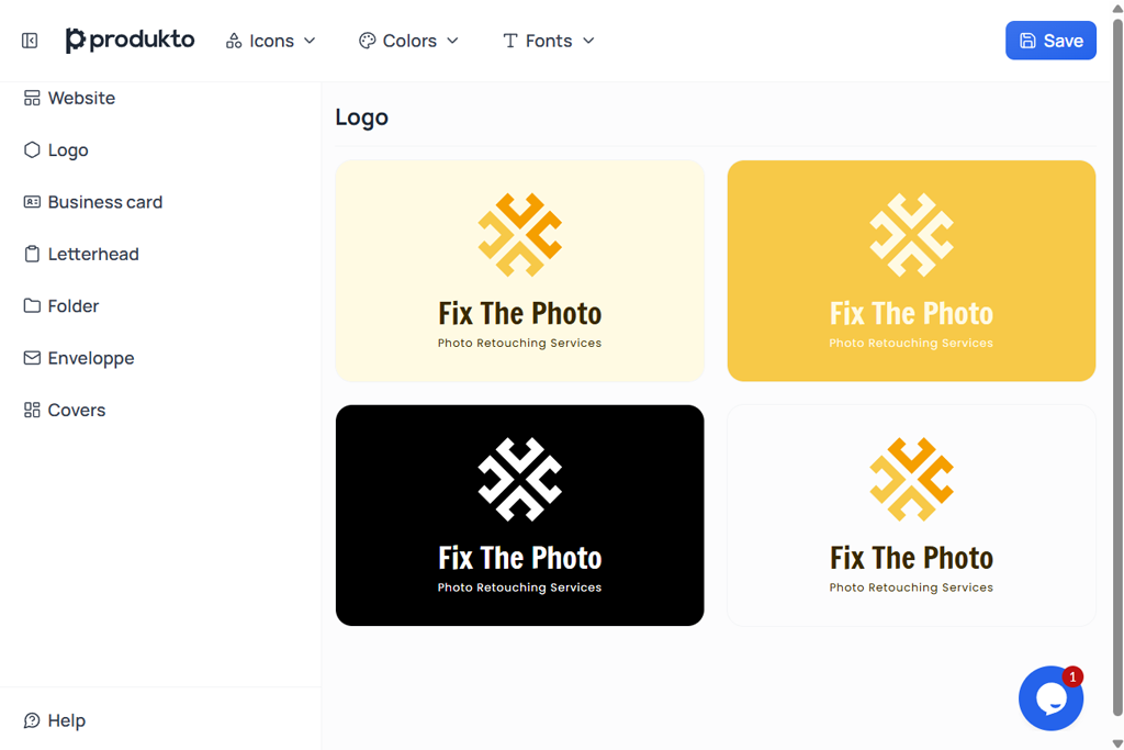 produkto ai logo generator