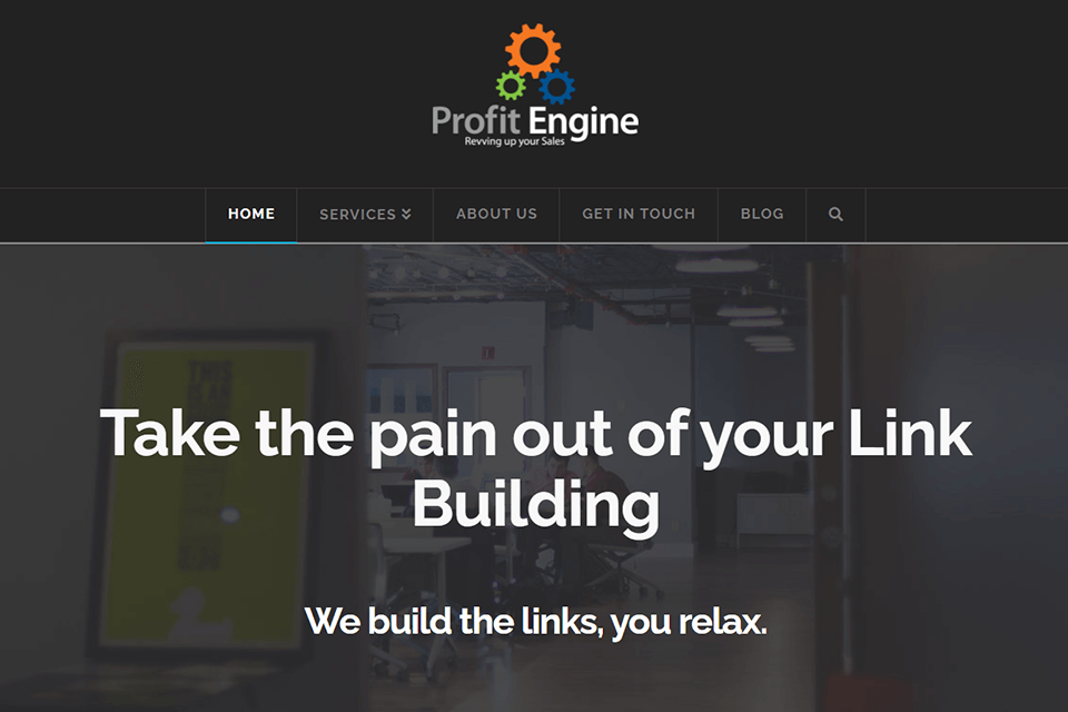 profit engine link building agency interface