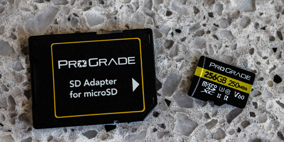 prograde digital 256gb gold series cfexpress card lifestyle