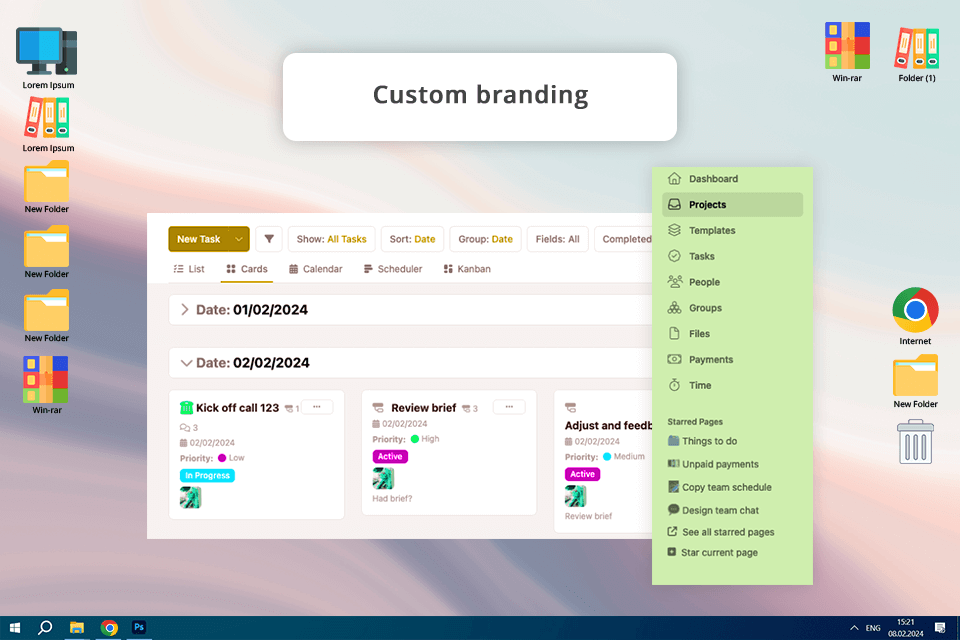 project co project management software for video production interface