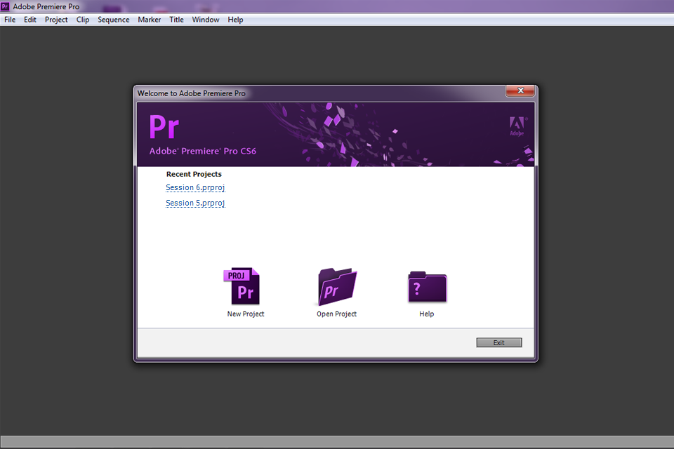 projects in premiere pro cs6