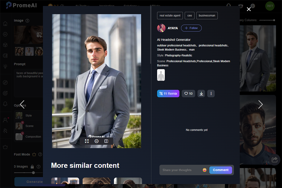 promeai ai face generator from photo