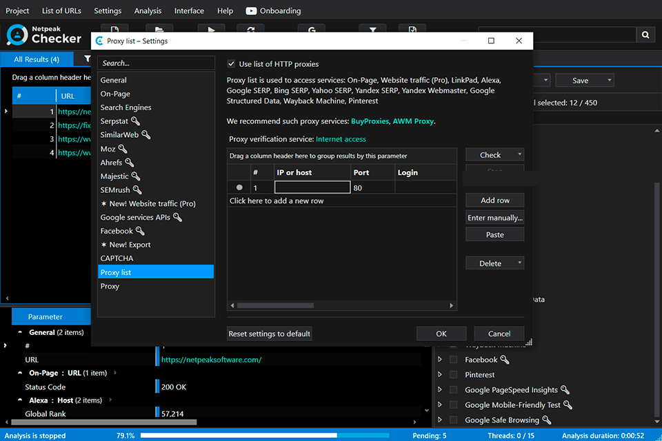 proxy netpeak checker software review