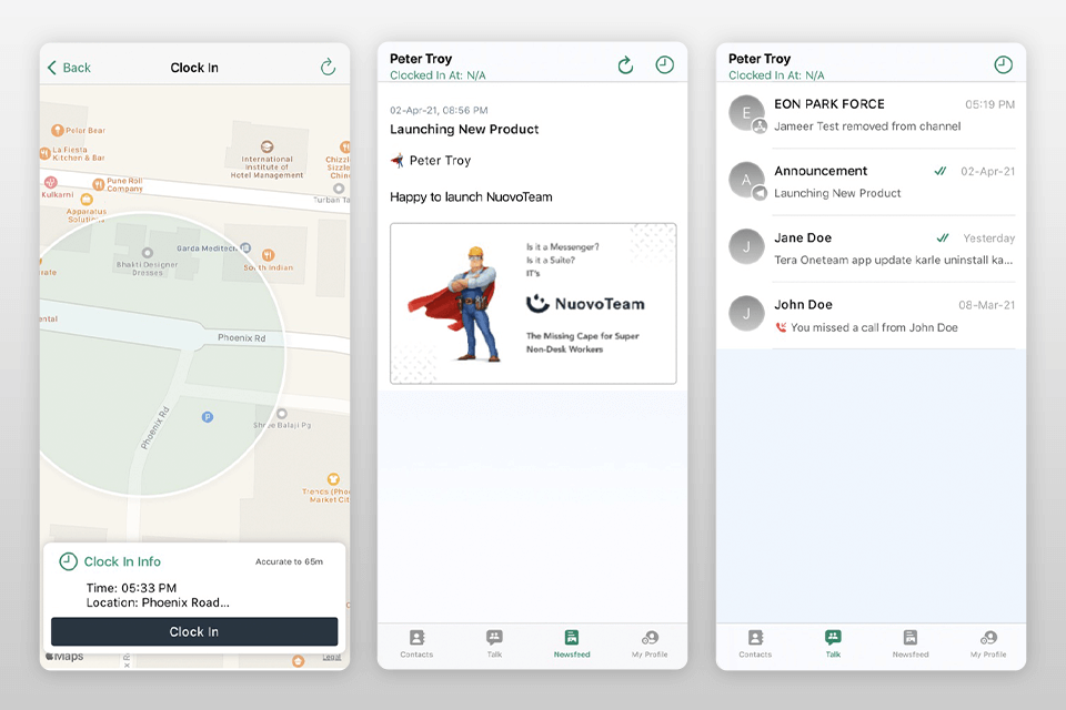 push-to-talk app interface
