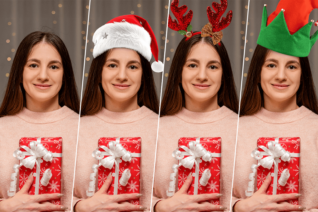 put a santa hat on your photo