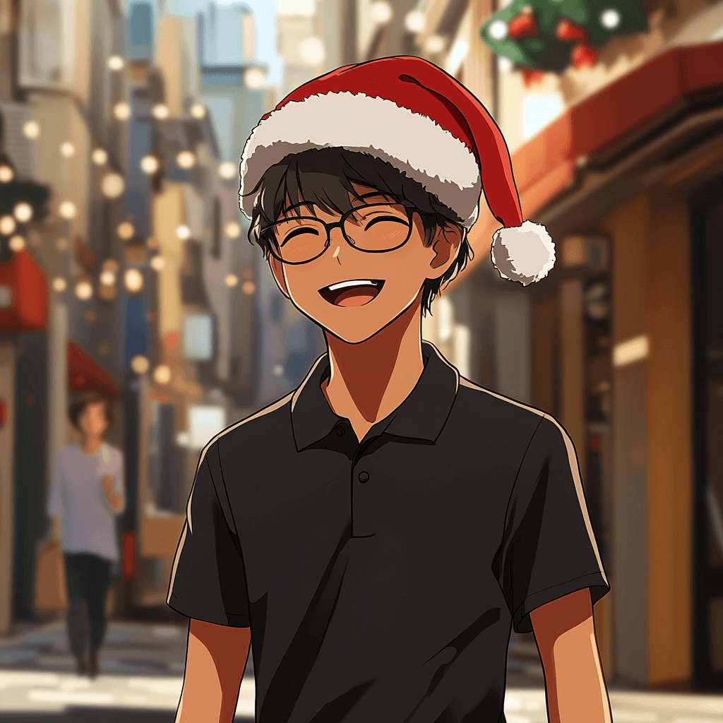 put christmas hat on picture