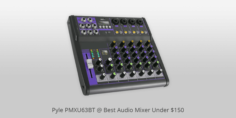 pyle pmxu63bt audio mixer under 150