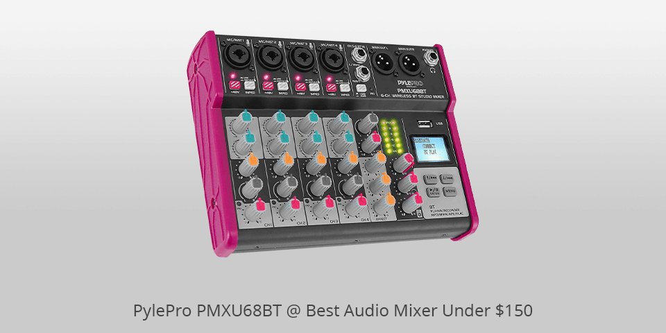 pylepro pmxu68bt audio mixer under 150