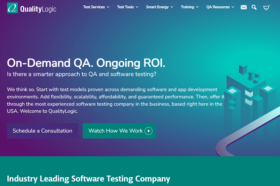 qualitylogic software testing company interface