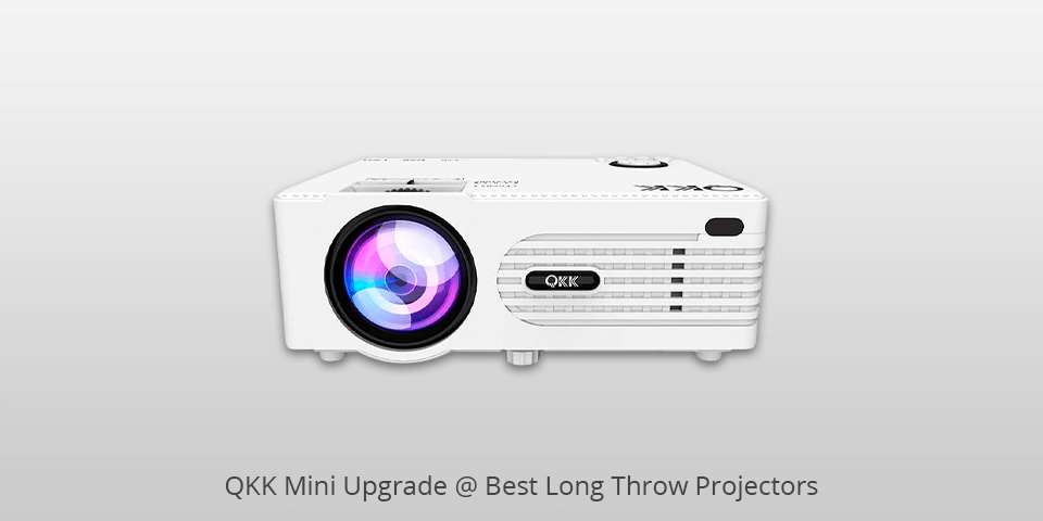 qkk mini upgrade long throw projector