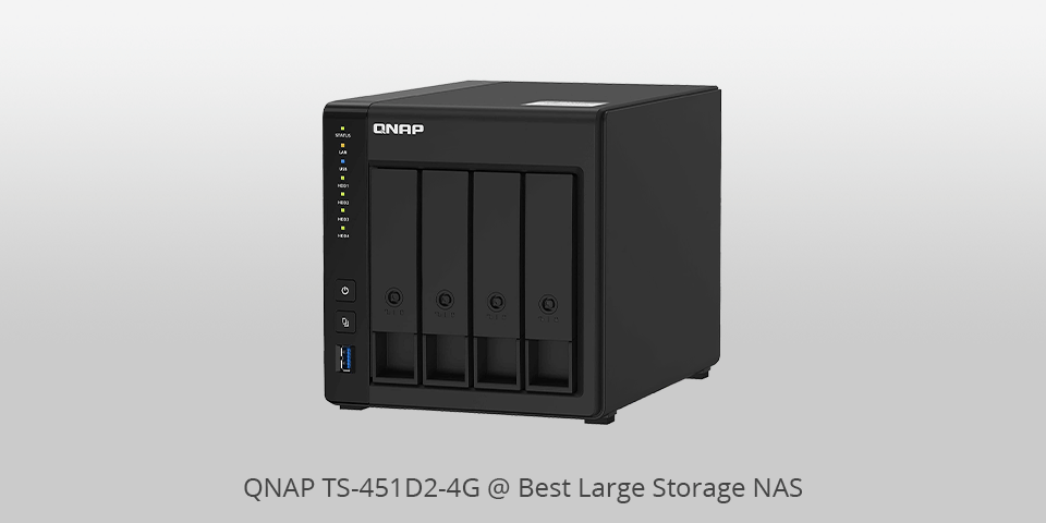 qnap ts-451d2-4g large storage nas