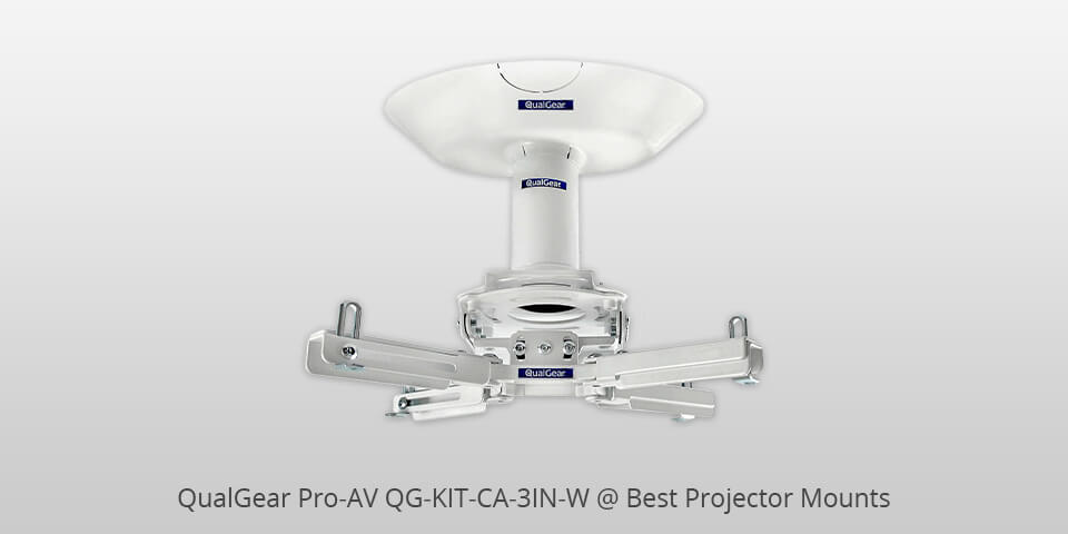 qualgear pro-av qg-kit-ca-3in-w projector mount