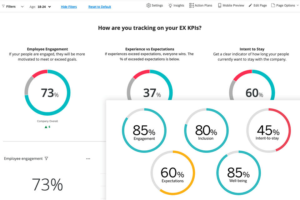 qualtricks employee engagement software interface