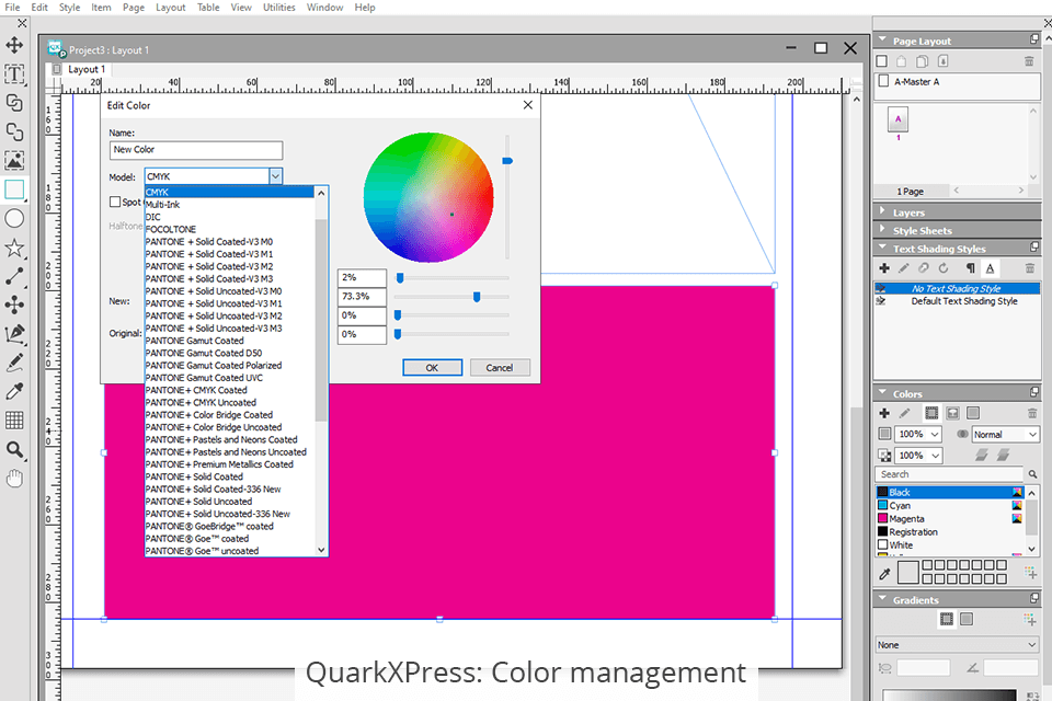 quarkxpress color options