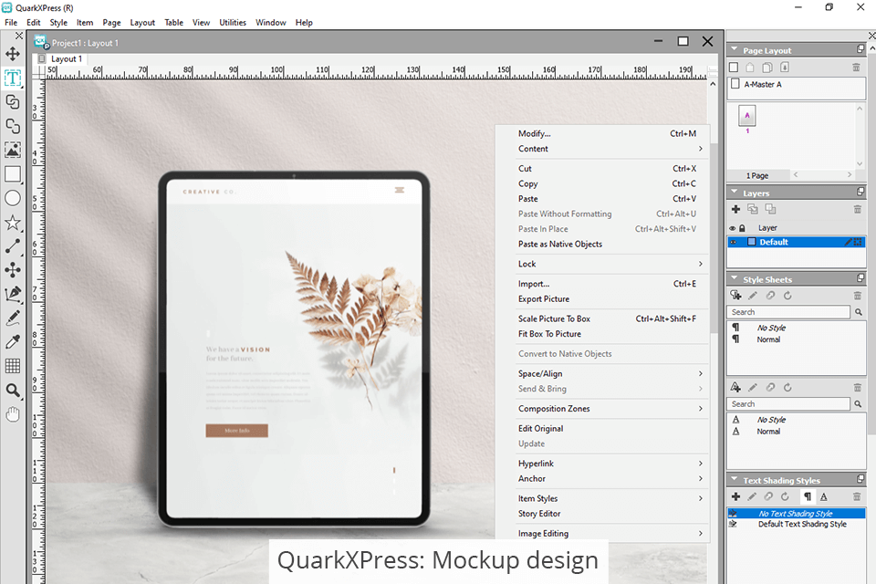 quarkxpress design features