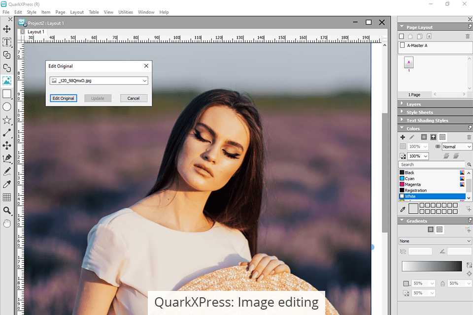 quarkxpress editing