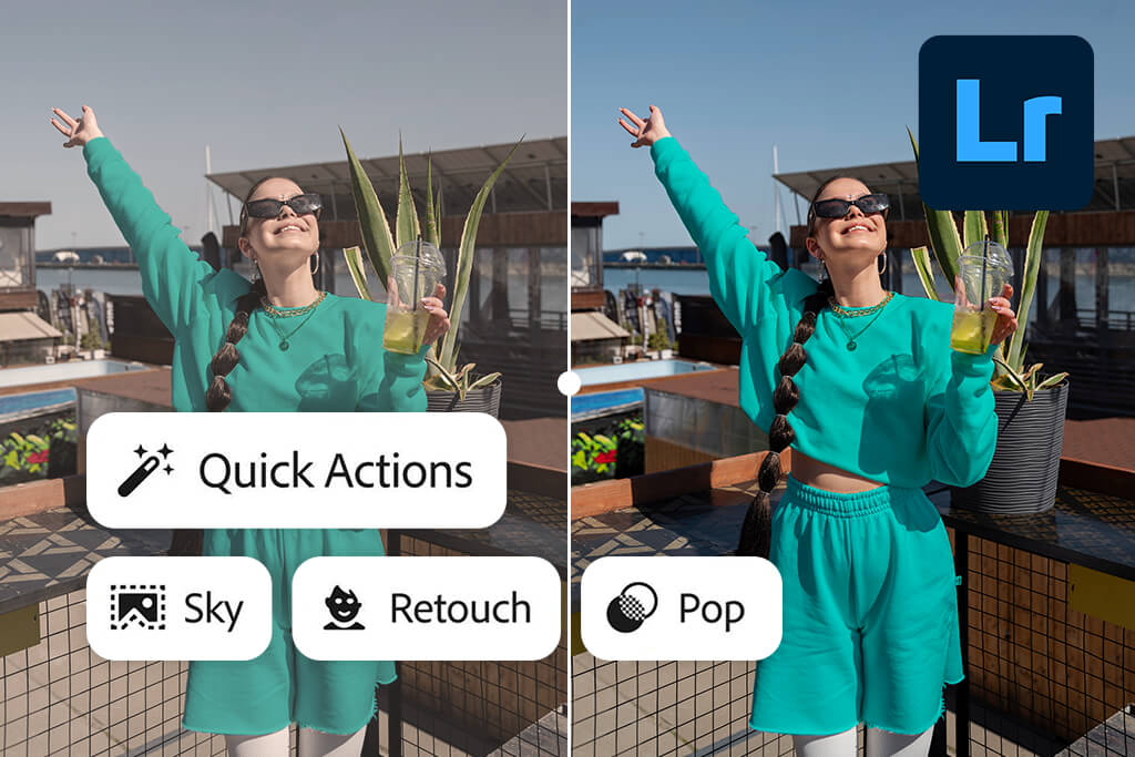 quick actions in lightroom adobe creative cloud review