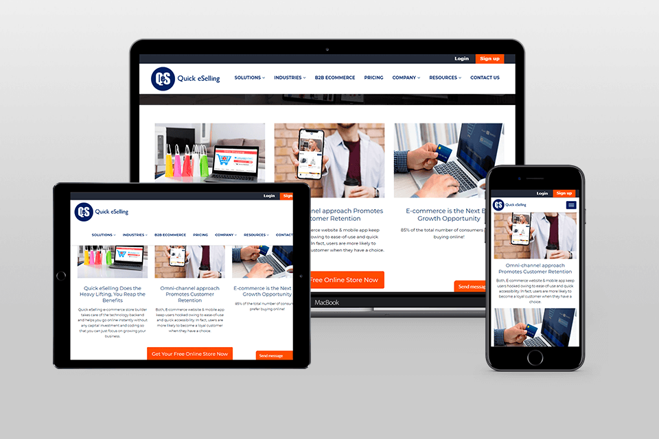 quick eselling platform desktop and mobile