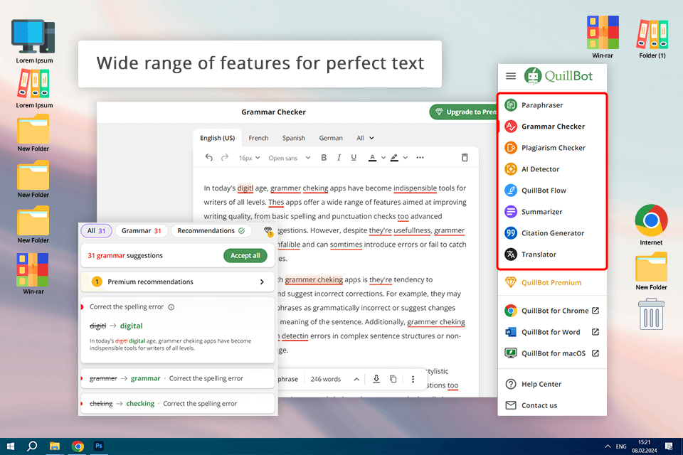 quillbot best grammar checker app