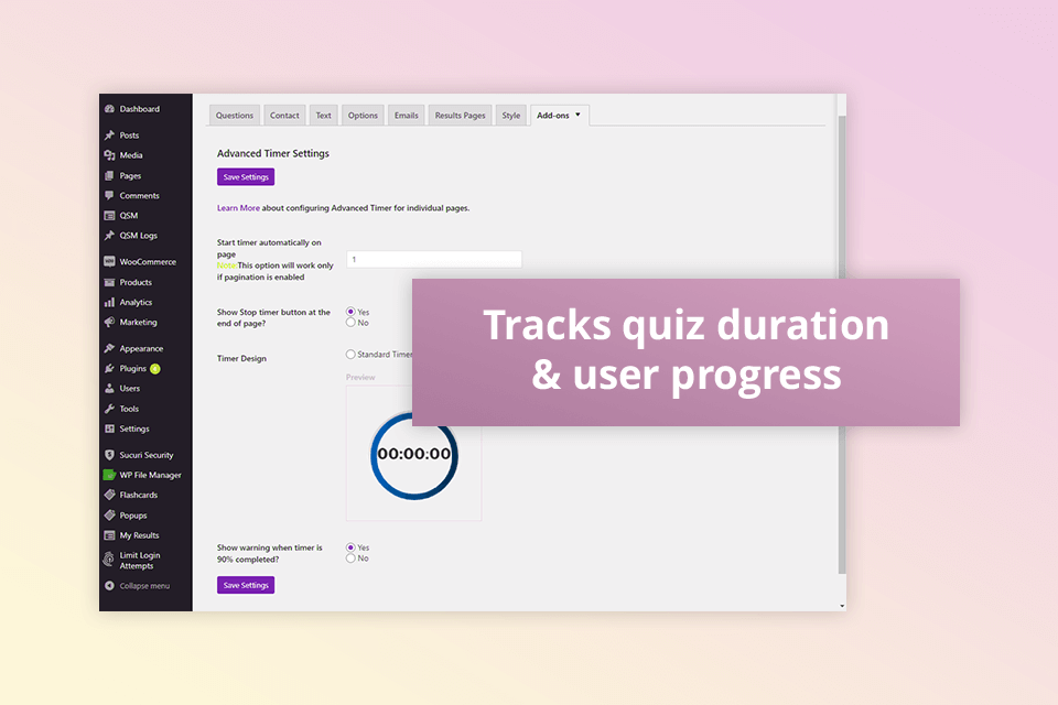 quiz and survey master timer