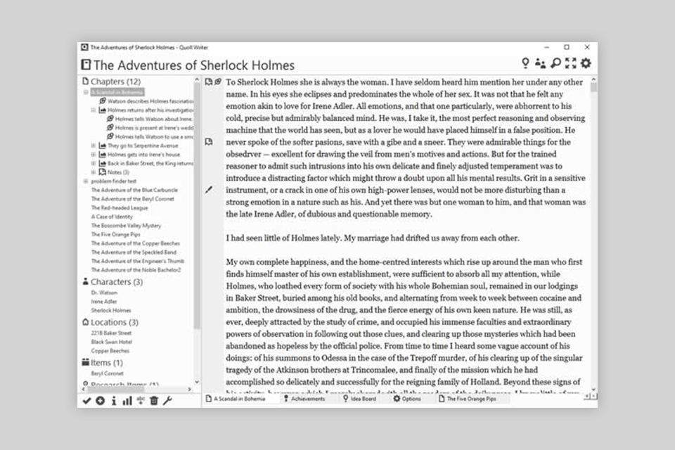 quoll writer alternative to scrivener interface