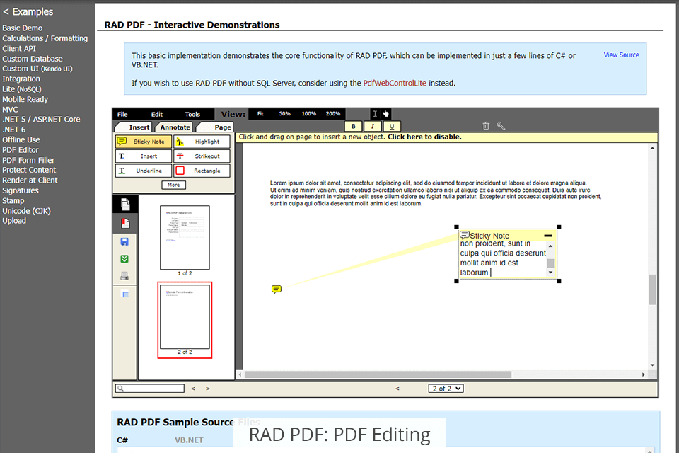 rad pdf files editing