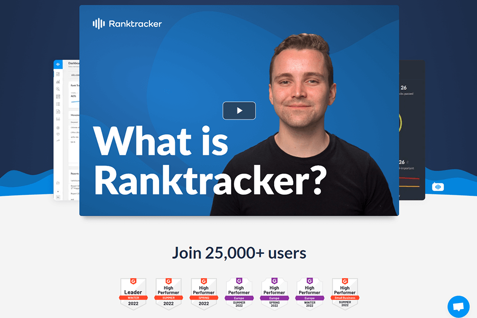 ranktracker platform interface