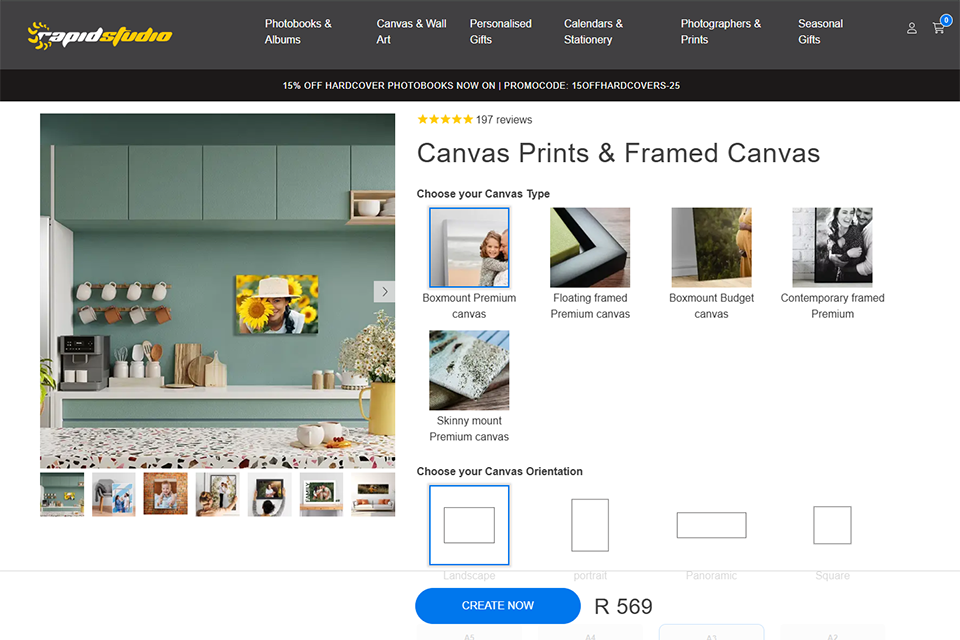 rapid studio canvas printing service