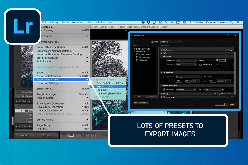 lightroom exporting
