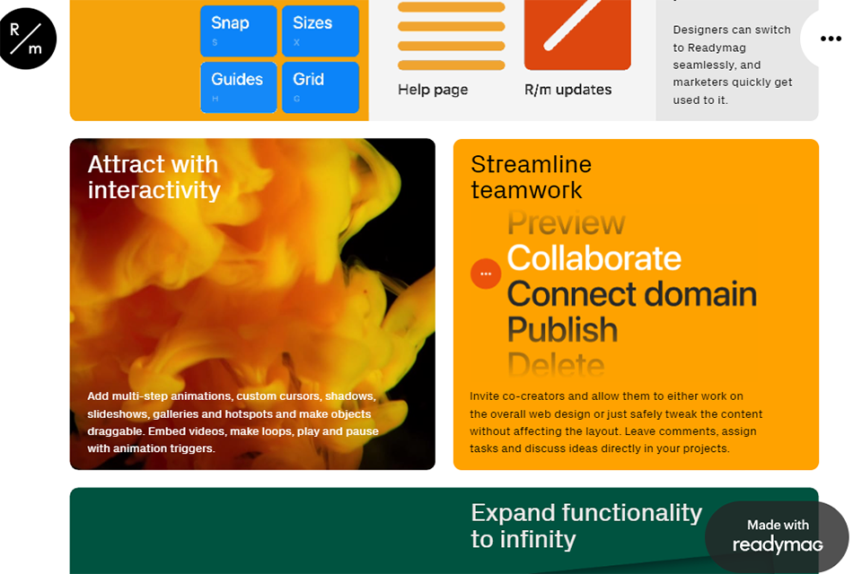 readymag best portfolio website builder