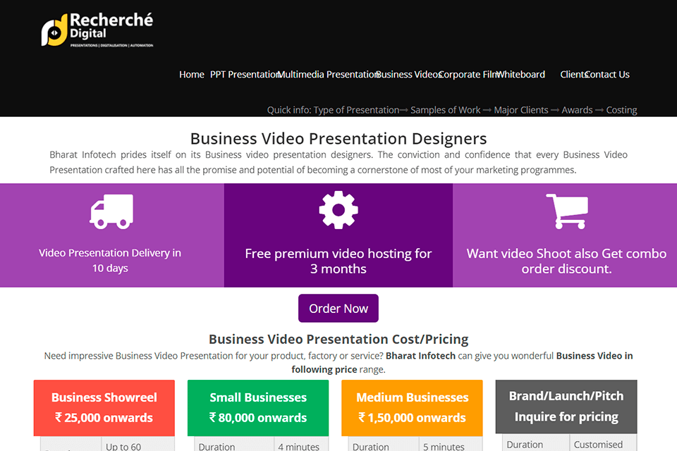 recherche digital video presentation