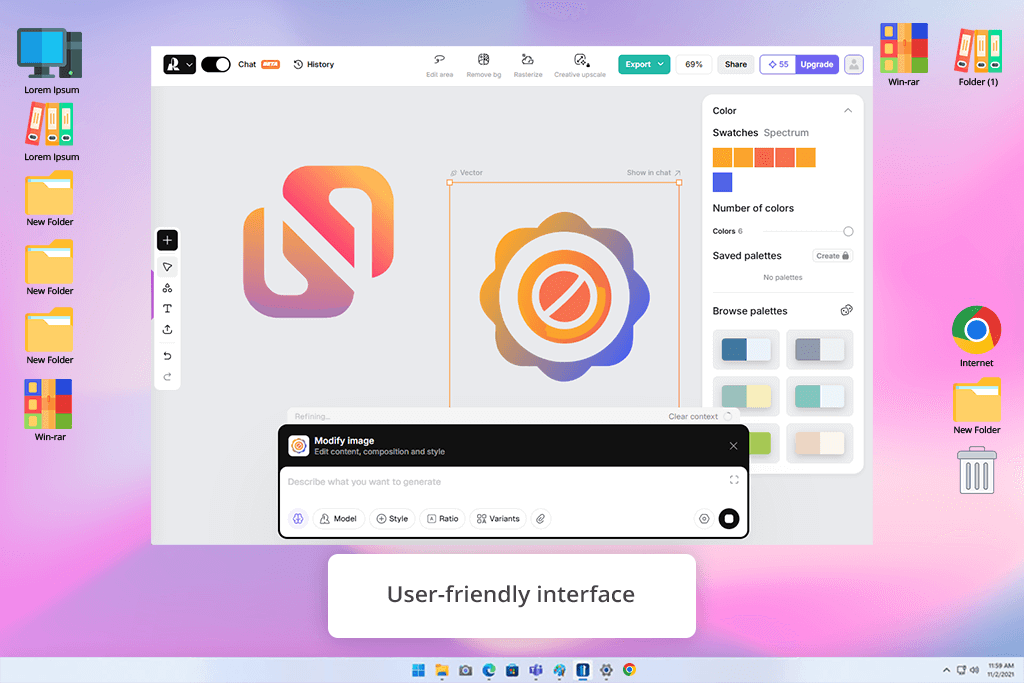 recraft platform interface