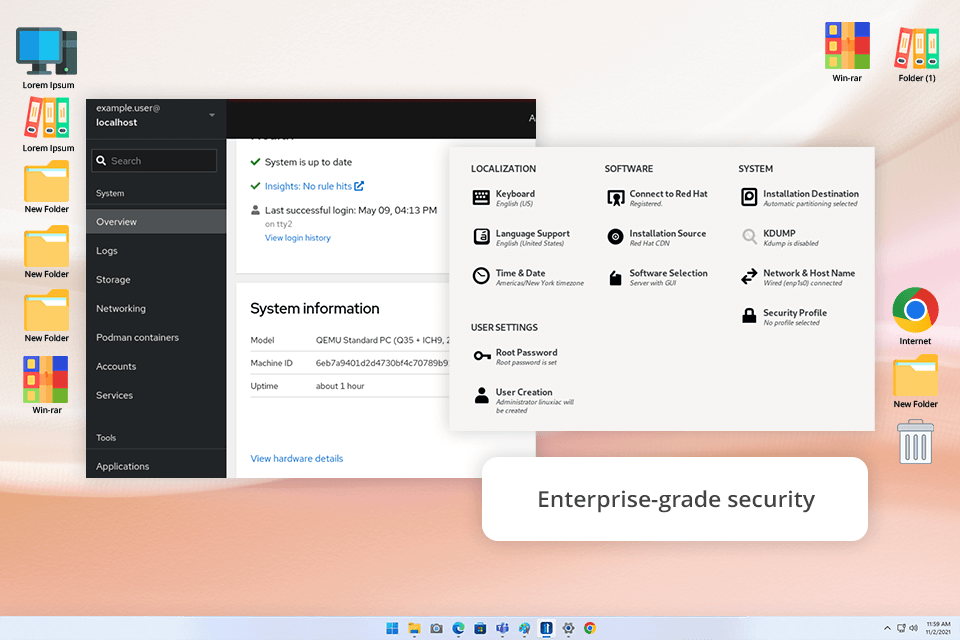 red hat os for home server