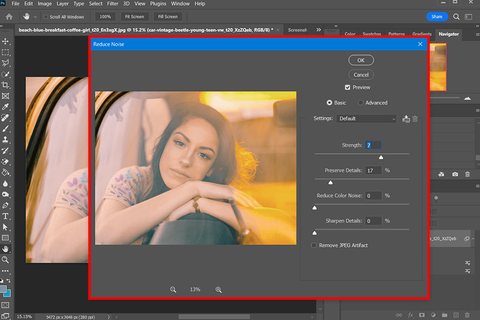 reduce noise in photoshop