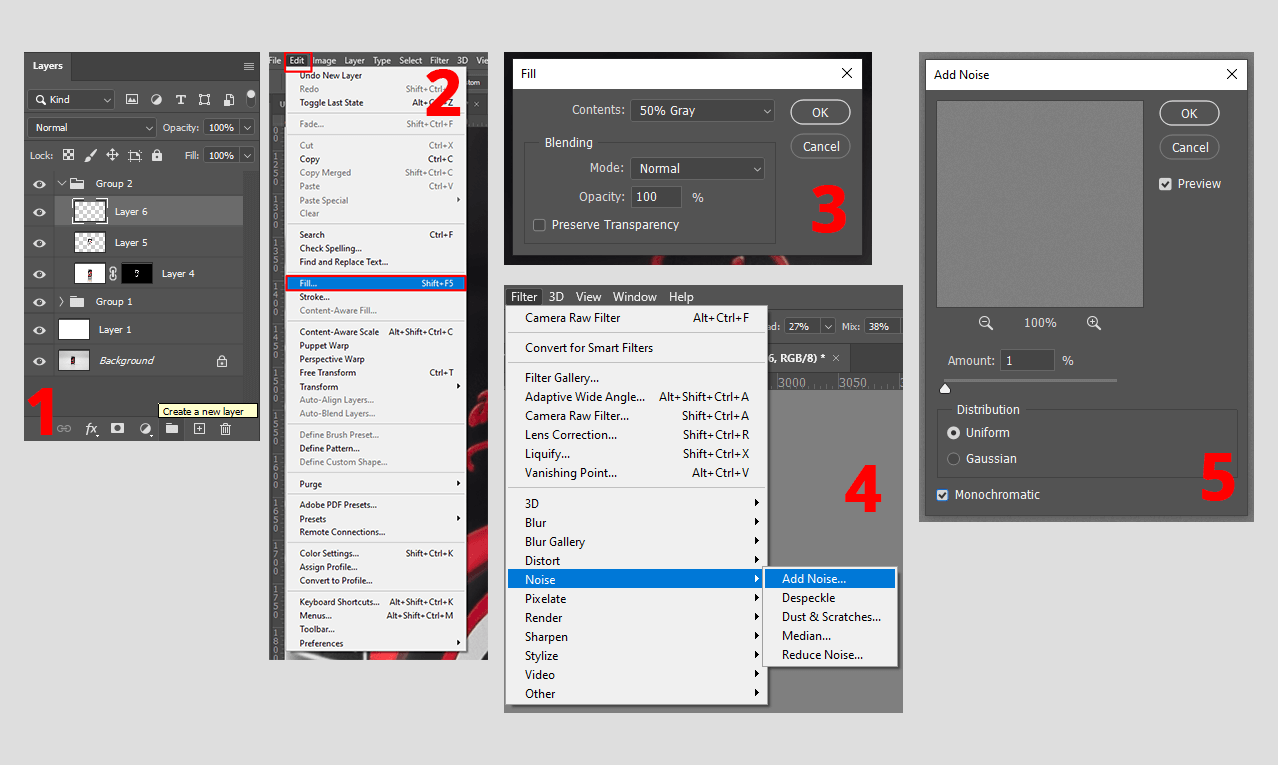 reflection in photoshop create an artificial texture