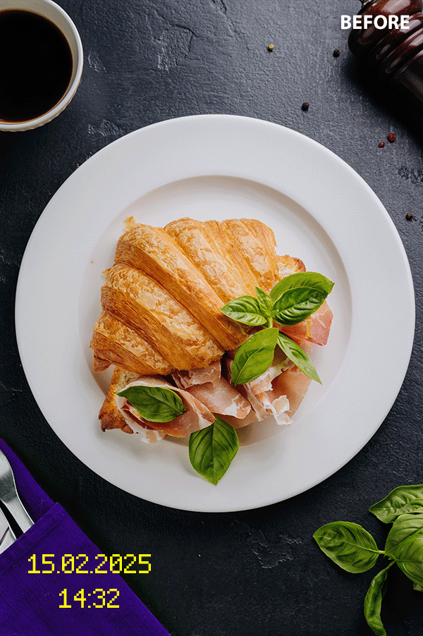 remove date stamp from photo before after