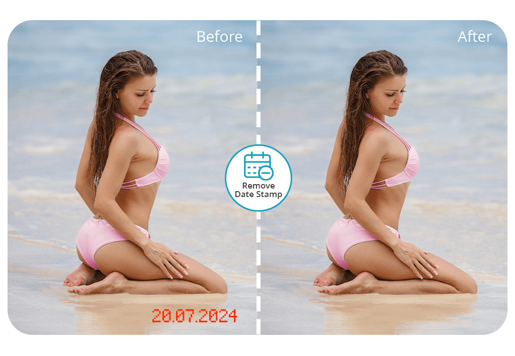remove date stamp from photo cover