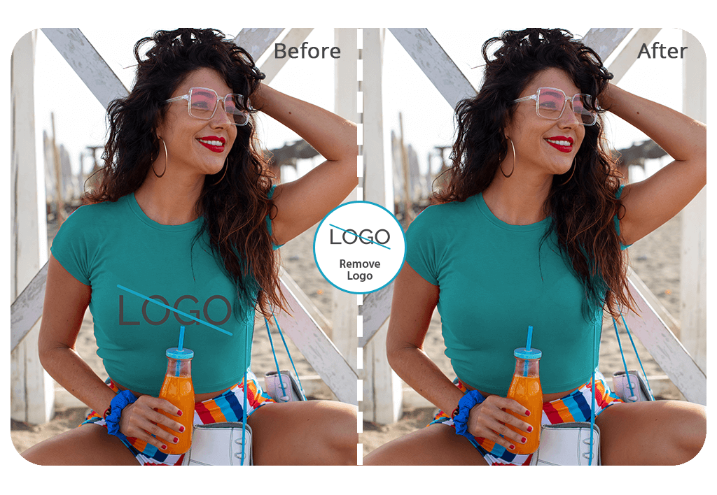 remove logo from clothes cover