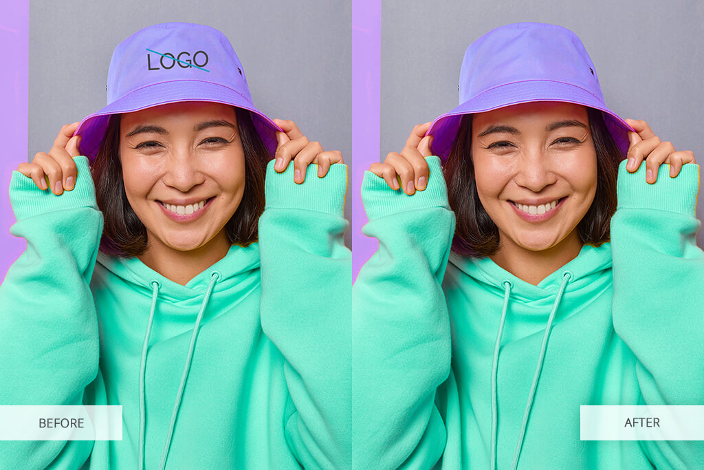 remove logo from clothes online