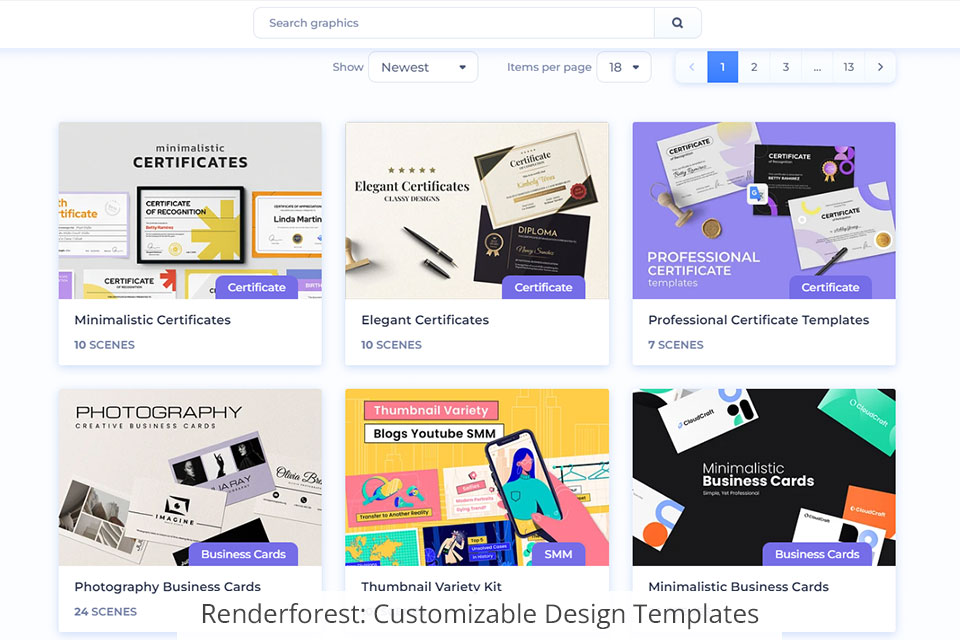 renderforest قوالب التصميم