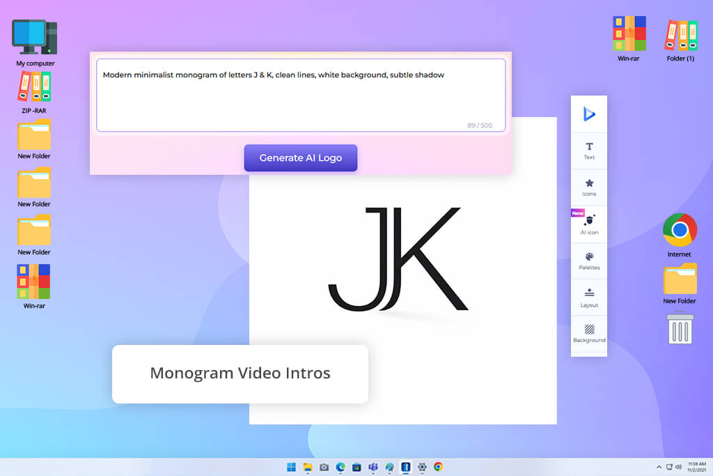 renderforest free monogram maker